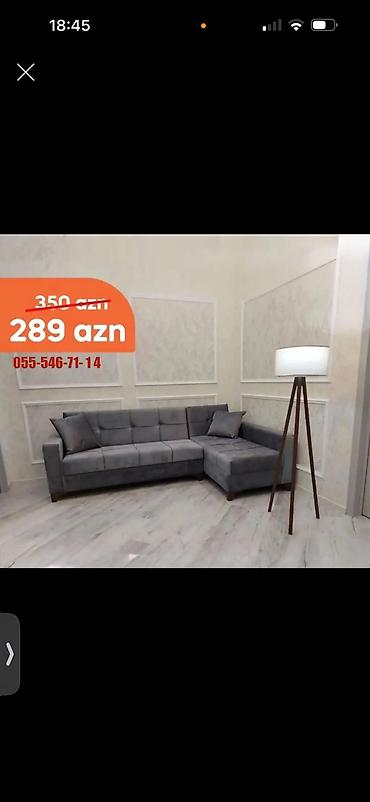 L‑şəkilli künc divanı – müasir minimal dizayn, boz rəng. Yumşaq lalafo.az -da L‑şəkilli künc divanı – müasir minimal dizayn, boz rəng. Yumşaq