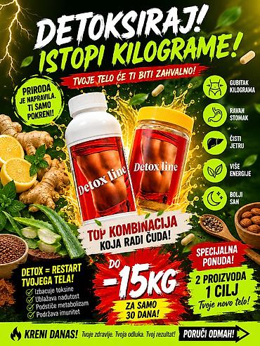 Suplementi: **Detox line čaj + A1 L-Carnitine kapsule** Prirodni biljni program — 25