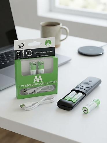 type c: Аккумуляторные батарейки AA 1.5V с USB Type-C Практичные — 2