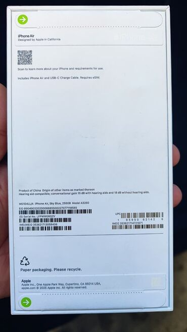 steelseries siberia v2: IPhone Air, 256 ГБ, Голубой at lalafo.az steelseries siberia v2: IPhone Air, 256 ГБ, Голубой