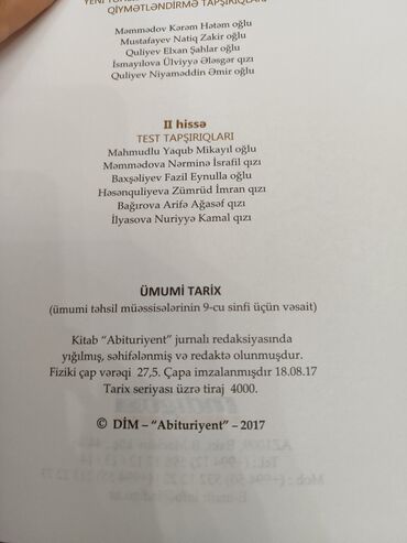 Testlər: ABITURUENT KITABLARI — 9