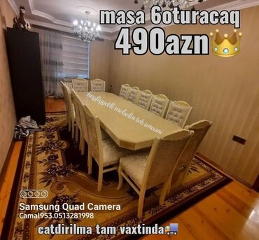 ev üçün stol stul: Qonaq otağı üçün, Yeni, 6 stul, Azərbaycan