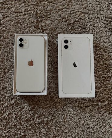 Apple iPhone: IPhone 11, 128 GB, Ağ, Zəmanət, Face ID, Sənədlərlə