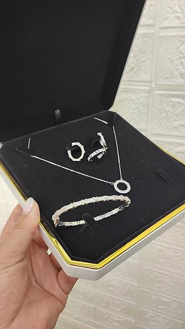 Серебряные наборы украшений: Набор украшений, Проба 925, Женские, Новый — 9