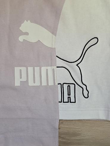дедские одежды: Футболка PUMA, оригинал, женская, размер S (ASIA S на ярлыке) — 3