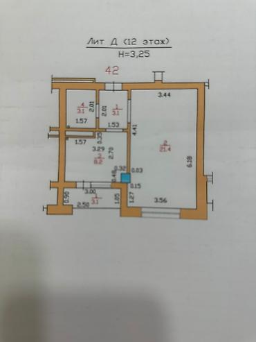 квартира аренда азия молл: 1 комната, 39 м², Азия Молл Элитка, 12 этаж, Евроремонт — 6
