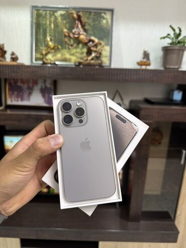 айфон cs: IPhone 15 Pro, Новый, 128 ГБ, Natural Titanium, Коробка, 86 %