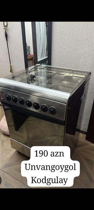 qaz sobası 4 goz: Qaz plitəsi və soba kombinə modeli - 4 gözlü qaz üstü: bərabər alov — 1