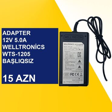 Digər kompüter aksesuarları: Adapterlər “5/5,5/12/14/19/48V 0,5/1/2/3/4/5A” ⭐5V 1.2A TPI TSA9-050 — 21