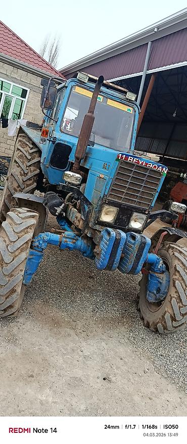 Digər kənd təssərüfat avadanlığı: Belarus MTZ-82.1 təkərli traktor - 4x4 (ön dartı) aqreqatlı - — 7