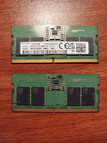 Operativ yaddaş (RAM): Operativ yaddaş (RAM) Samsung, 8 GB, > 4000 Mhz, DDR5, Noutbuk üçün, Yeni