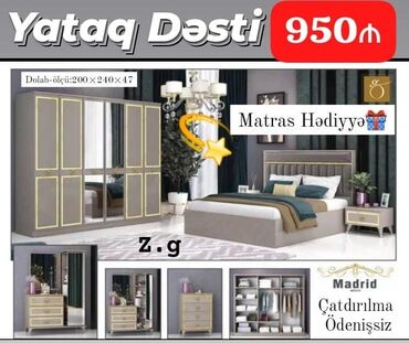 2 kq tort nece neferlikdir: İkinəfərlik çarpayı, Dolab, Termo, Tumba, Azərbaycan, Yeni