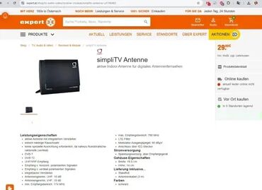 Aksesoari za TV i video: Kvalitetna Digitalna Sobna antena za TV DVB-T i DVB-T2; Aktivna antena — 7