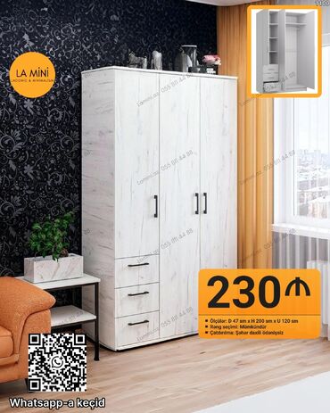 Divan və masa dəstləri: Açılan, 3 qapılı Düz dolab, Şifonyer