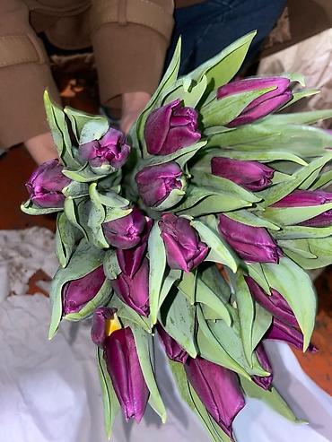 Букеты из живых цветов: ТЮЛЬПАНЫ ОПТОМ от 100шт Голландские привозные тюльпаны с луковицей — 9