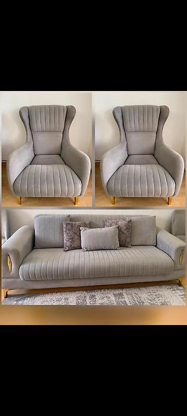 İşlənmiş, Divan, 2 kreslo, Bazalı, Açılan