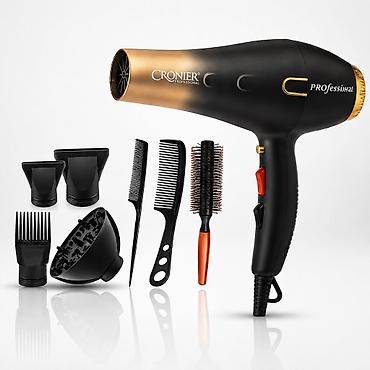 fen daraq: №: 6370 Məhsulun adı: Fen Cronier CR-8114 5000 W qara 4 taxmalı Brend — 1
