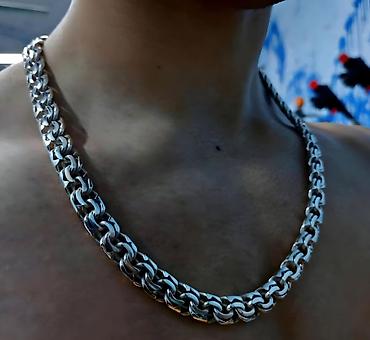 Серебряные цепочки: Цепочка, Бисмарк, Проба 925, Мужские, Новый — 13
