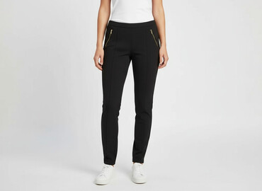 h m spodnie damskie czarne: H&M, Material trousers for women, size M