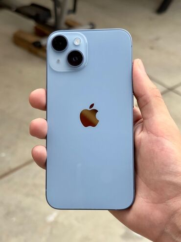 телефоны кнопочный: IPhone 14, Колдонулган, 128 ГБ, Blue Titanium, Каптама, 86 %