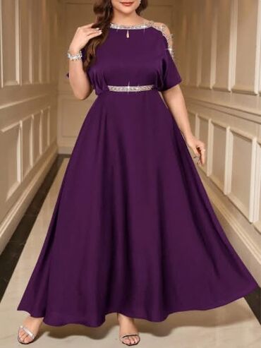 Haljine: 🌟Elegantna duga haljina u boji šljive ✅Haljina dostupna u vise boja — 4