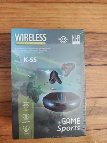 Mobil telefonlar üçün digər aksesuarlar: 🎧 K-55 Wireless Qulaqlıq – Oyun və idman üçün ideal seçim! 🔋 6 saatlıq