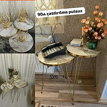 Masa və oturacaq dəstləri: Mətbəx üçün, Yeni, Açılmayan, Dördbucaq masa, 4 stul — 8