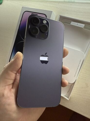 продажа телефонов айфон 6: IPhone 14 Pro Max, Колдонулган, 512 ГБ, Deep Purple, Каптама, Кабель, Куту, 85 %
