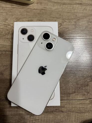 Apple iPhone: IPhone 13 mini, Колдонулган, 256 ГБ, Ак, Каптама, 78 %