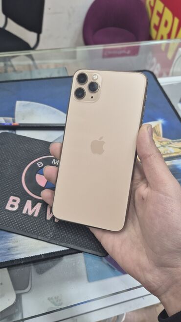 Apple iPhone: IPhone 11 Pro Max, 256 GB, Qızılı, Simsiz şarj, Face ID