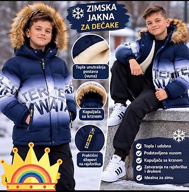 jakne krusevac: 🆕 Dečija zimska jakna sa krznom na kapuljači i vunenom postavom, nova — 2