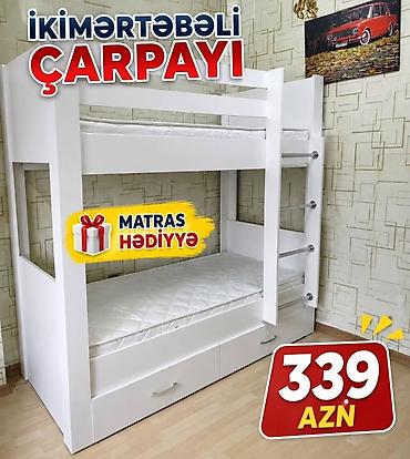usaq beshiyi: İkimərtəbəli çarpayı – kompakt və funksional dizayn. - Rəng: ağ - — 1