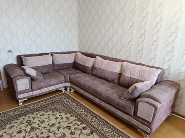 Ev üçün digər mebel: Künc divan, Açılan, Bazalı, Parça