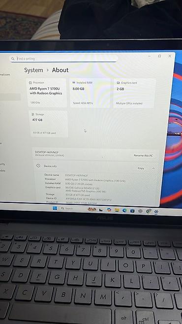 Ноутбуки и аксессуары: Б/у ASUS Zenbook, 15.6 ", AMD Ryzen 7, 512 ГБ, Самовывоз — 3