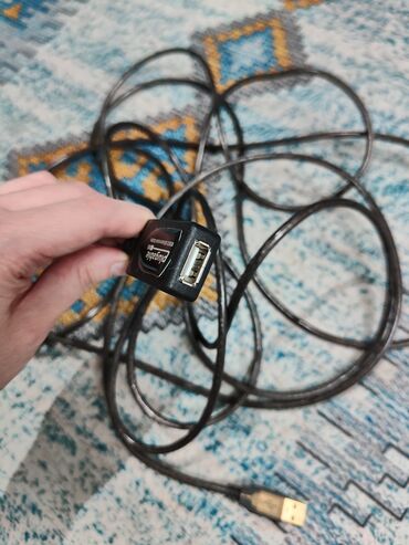 купить кабель питания для компьютера: Черный USB удлинитель, не хаб, 1 разъём. Длина 5 метров