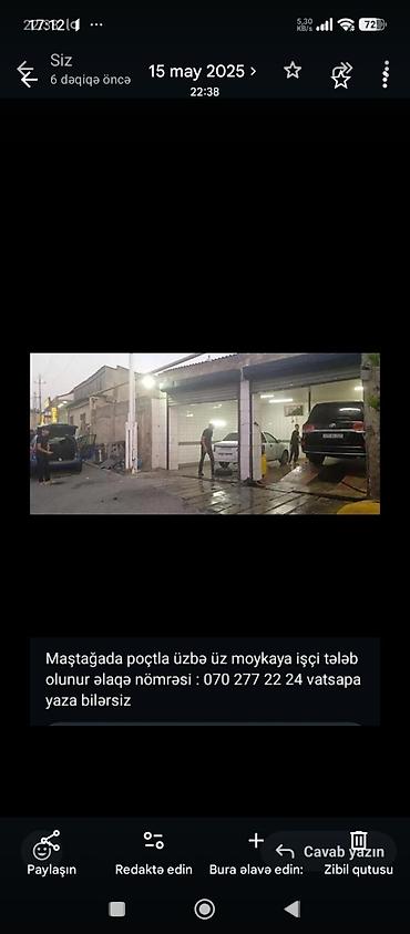 Avtoyuyucu tələb olunur, Növbəli qrafik lalafo.az -da Avtoyuyucu tələb olunur, Növbəli qrafik