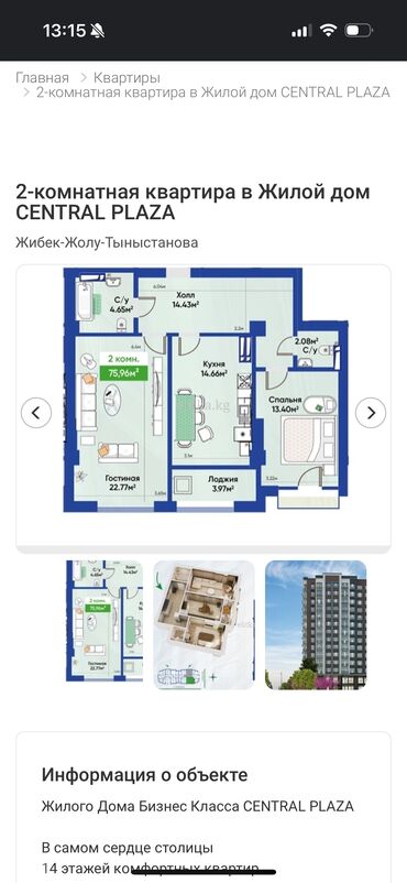 купить квартиру студию от застройщика: 2 комнаты, 76 м², Элитка, 4 этаж, ПСО (под самоотделку)