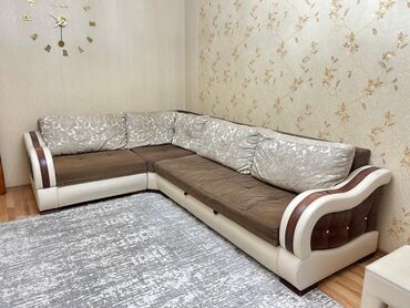 средства для выгребных ям и септиков: Угловой диван, Б/у, Раскладной, Без подьемного механизма, Ткань, Нет доставки