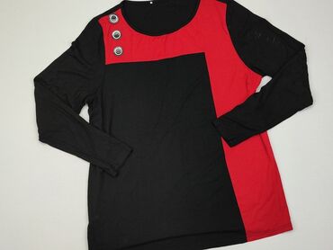 czarne obcisła bluzki z długim rękawem: Blouse, L (EU 40), condition - Good