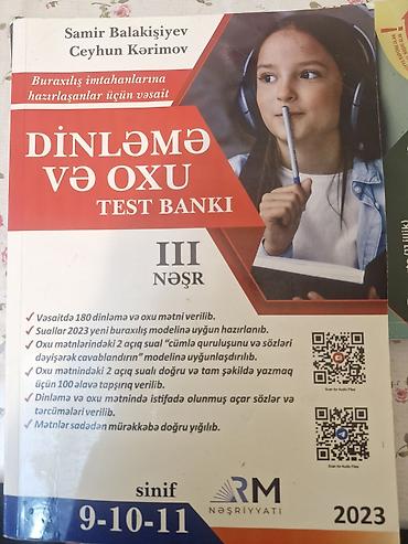 audio kasetler: Məhsul: “Dinləmə və Oxu – Test Bankı” (III nəşr), 9–10–11-ci siniflər — 1