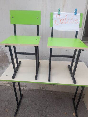 Oğlan və qız üçün, İşlənmiş, Siyirməsiz, Yazı masası, Stullar ilə