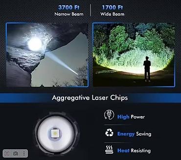 Другое для спорта и отдыха: Многофункциональный перезаряжаемый фонарь с коробкой из пластика — 5