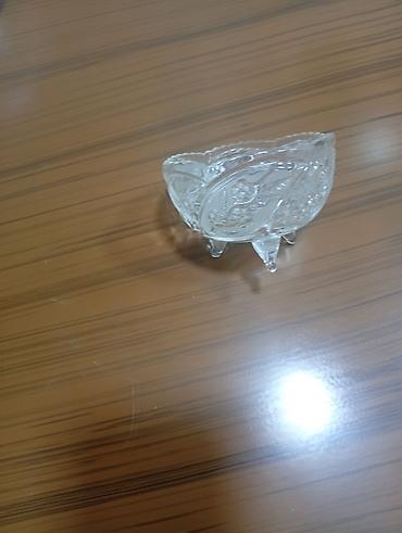 Şüşə dekorativ qab - Material: şəffaf şüşə - Dizayn: relyef naxışlı lalafo.az -da Şüşə dekorativ qab - Material: şəffaf şüşə - Dizayn: relyef naxışlı