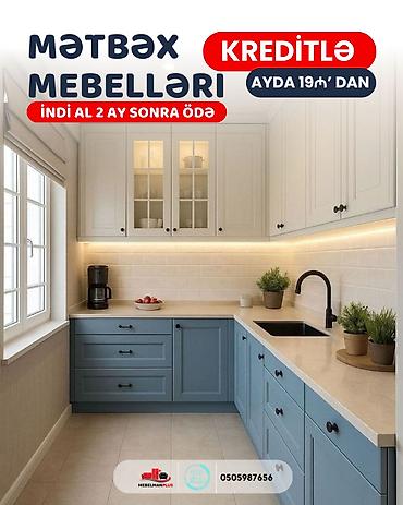 şaxda baba: Sifarişlə mətbəx dəsti, Özü çəkən petlələr, Mat laminat, Kredit var, Pulsuz çatdırılma — 2