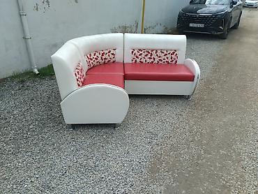 Divanlar: Künc divanı – 3 hissəli modul konstruksiya - Rəng: ağ və qırmızı — 2