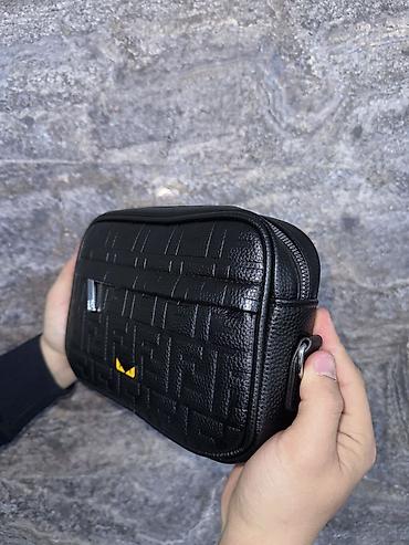 Барсетки: Барсетка, Fendi, Материал: Искусственная кожа, Регулируемый ремень, Новый — 3