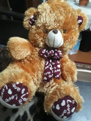 медведь в капюшоне игрушка: Продаю мягкую игрушку, медведь, новый,75 см