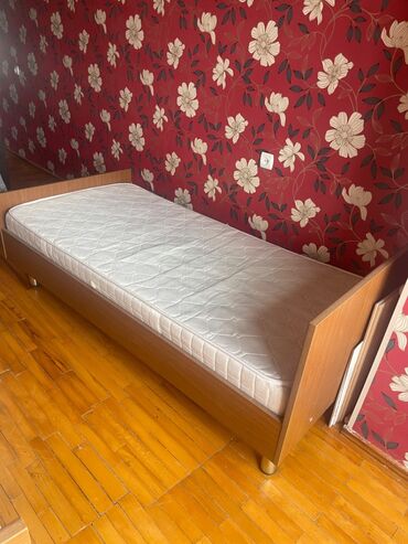 кровать купить баку: İşlənmiş, Təknəfərlik çarpayı, Matras ilə