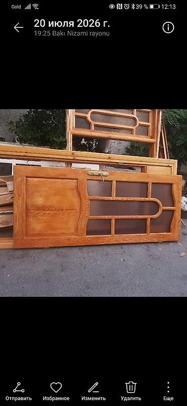 Qapı şüşələri: Ağac qapı və pəncərə rama dəsti, 3 ədəd qapı və 1 ədəd pəncərə — 2