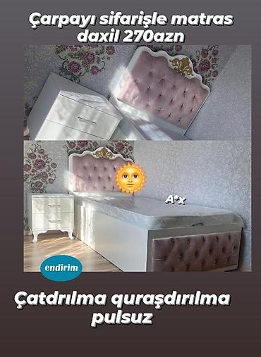 matraslar: Yeni, Təknəfərlik çarpayı, Matras ilə — 1